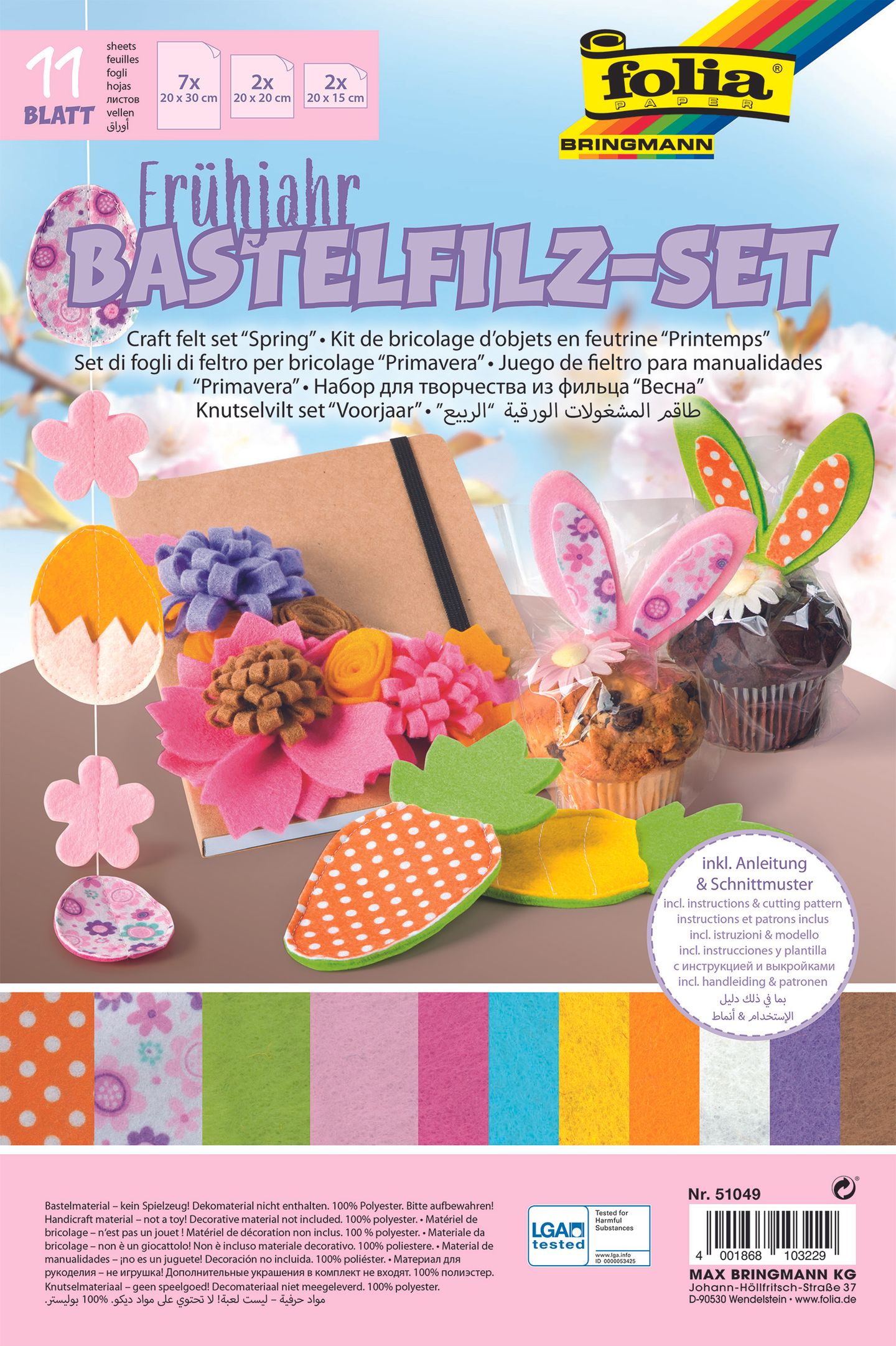 Folia Filcová jarní sada 11 dílů