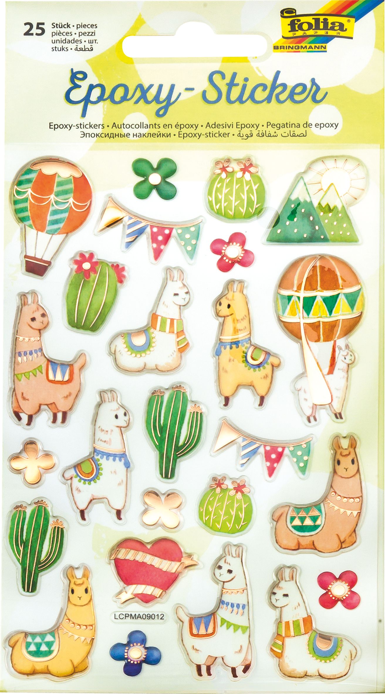 Folia vypouklé samolepky - lamy