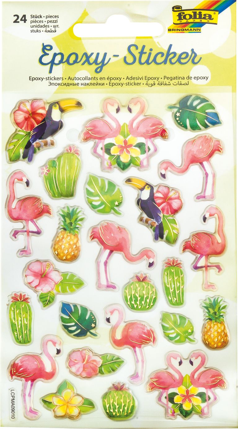 Folia vypouklé samolepky - plameňáci