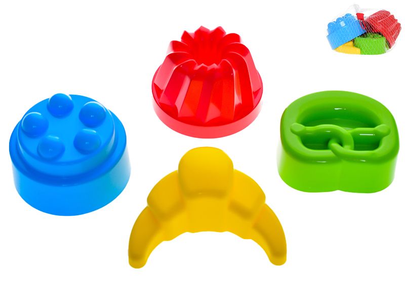 Formičky na písek bábovky 10 - 12 cm, 4 ks