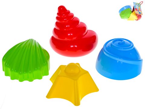 Obrázek produktu: Formičky na písek mušličky 7 - 9 cm, 4 ks