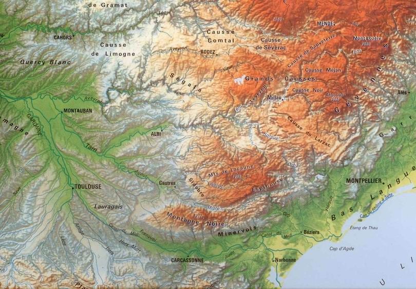 Francie - obecně zeměpisná - nástěnná mapa - 1:1 400 000 /IGN/