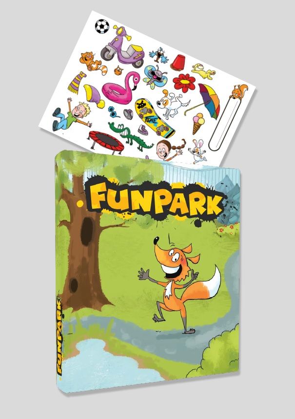 Funpark 1 – šanon pro uložení žák. portfolia včetně samolepek Klett nakladatelství