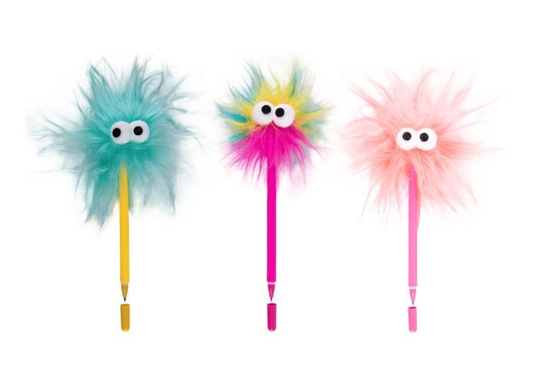 Gelové pero Colorino Fuzzy silikonové s víčkem - mix motivů