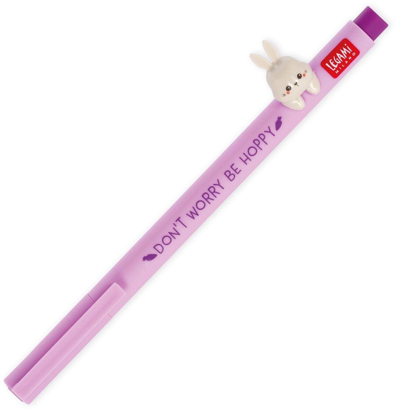 Gelové pero Legami 0,5 mm se zvířátkem - Bunny - fialová náplň