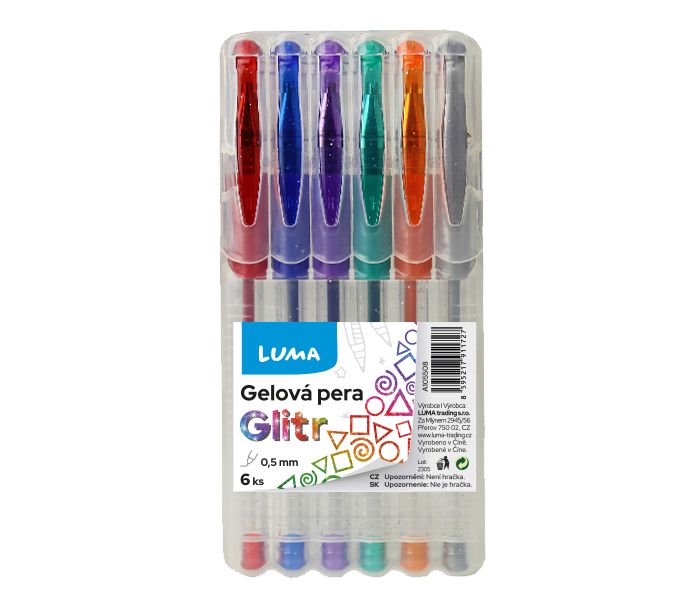 Gelové pero  6 barev GLITR, LUMA LUMA trading s.r.o.