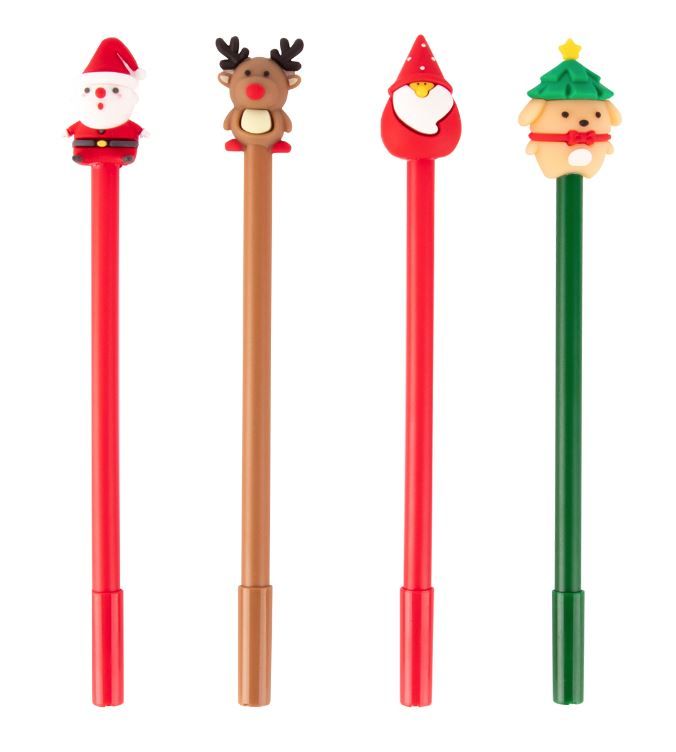 Gelový roller APLI 0,5 mm Christmas - mix 4 vánočních motivů