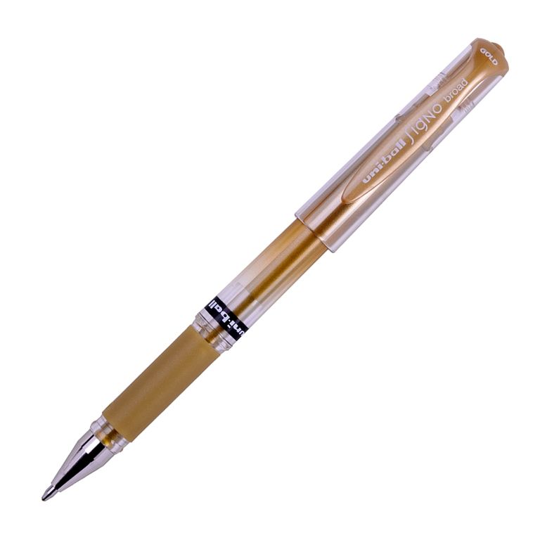 Gelový roller UNI Signo Broad 1 mm - metalický zlatý