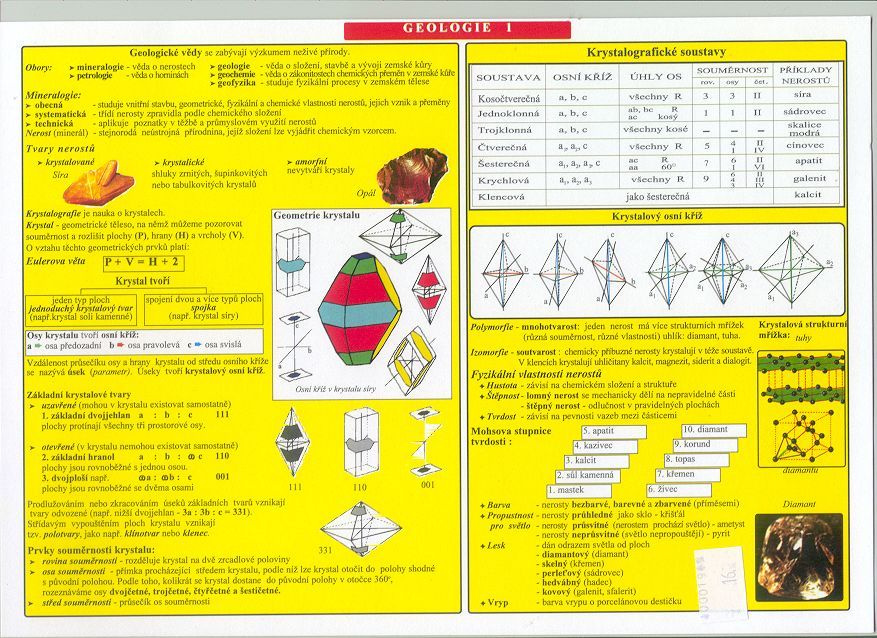 Geologie 1 - tabulka