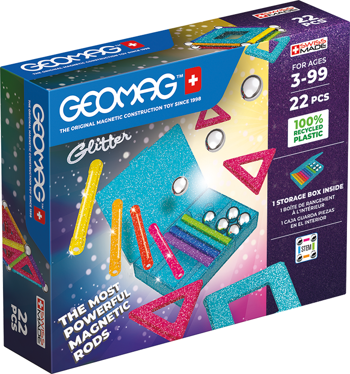 Levně Geomag Glitter Recycled 22 ks