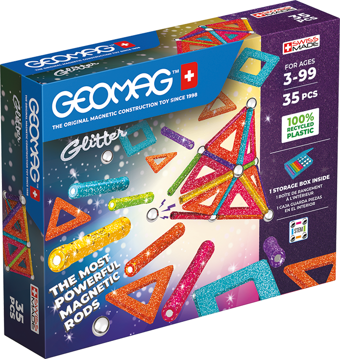 Levně Geomag Glitter Recycled 35 ks