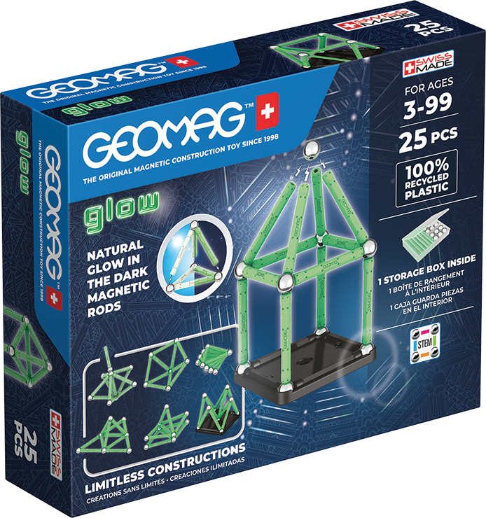 Geomag - Glow, 25 dílků (svítící)