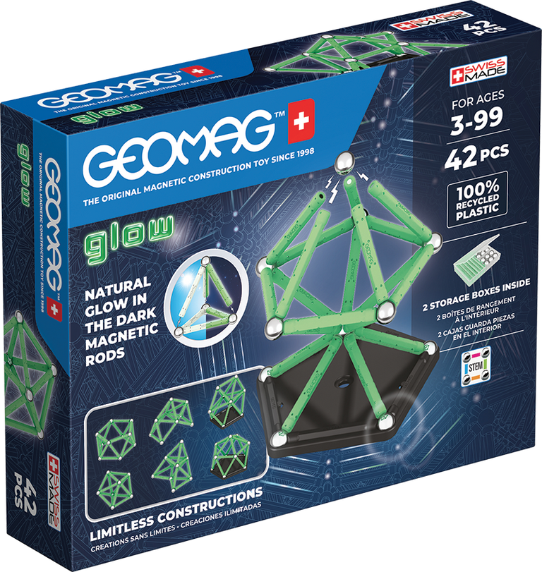 Levně Geomag Glow Recycled 42 ks