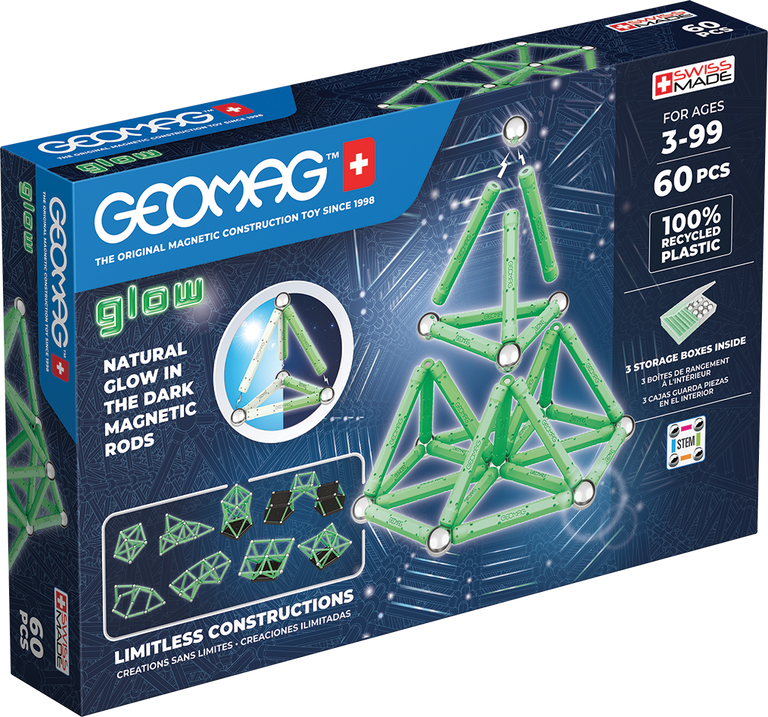Levně Geomag Glow Recycled 60 ks