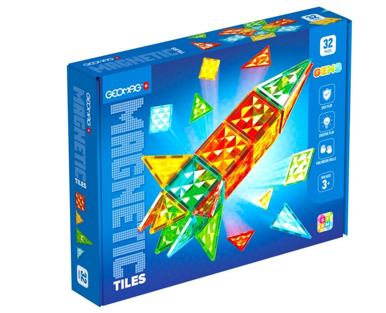 Geomag Gems Rocket 32 magnetických dlaždic