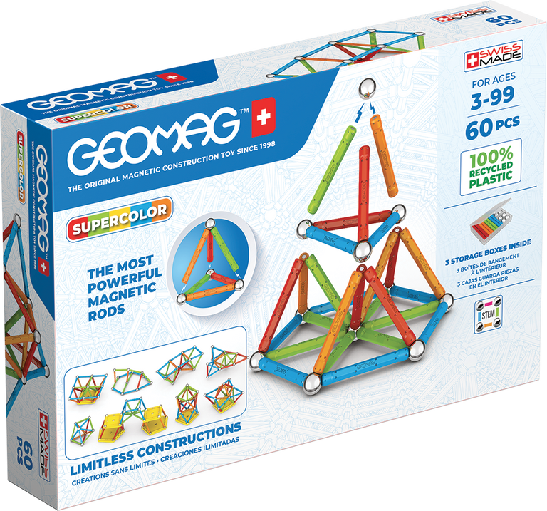 Levně Geomag Supercolor Recycled 60 ks