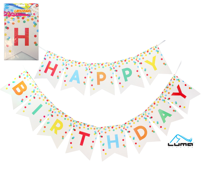 Girlanda 3,5 m HAPPY BIRTHDAY