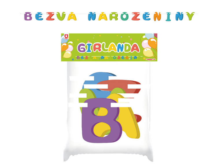 Rappa Girlanda papírová Bezva narozeniny 192157