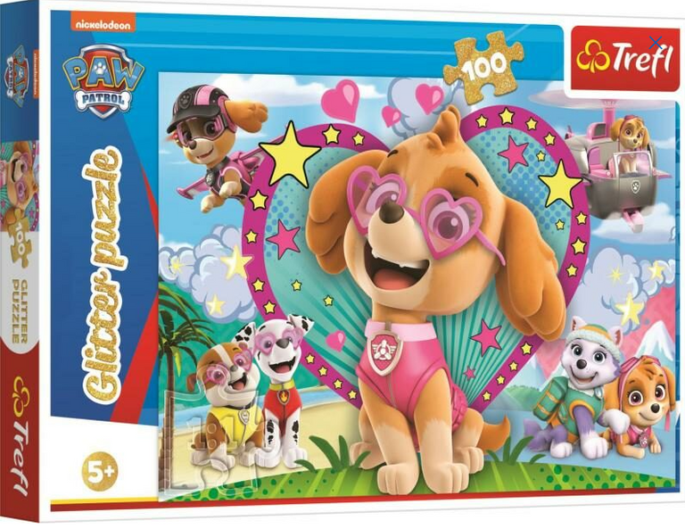 Levně Glitrové puzzle - Tlapková Patrola