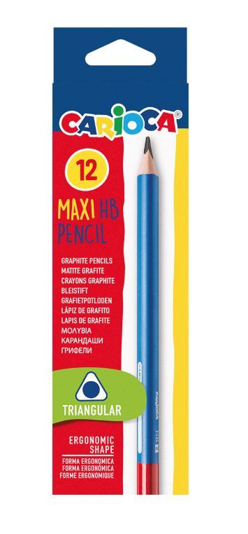 Grafitová tužka Carioca Black trojhranná HB Maxi - 1 ks