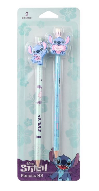 Grafitová tužka Colorino Stitch Pastel 1 HB kulatá s pryží - sada 2 ks