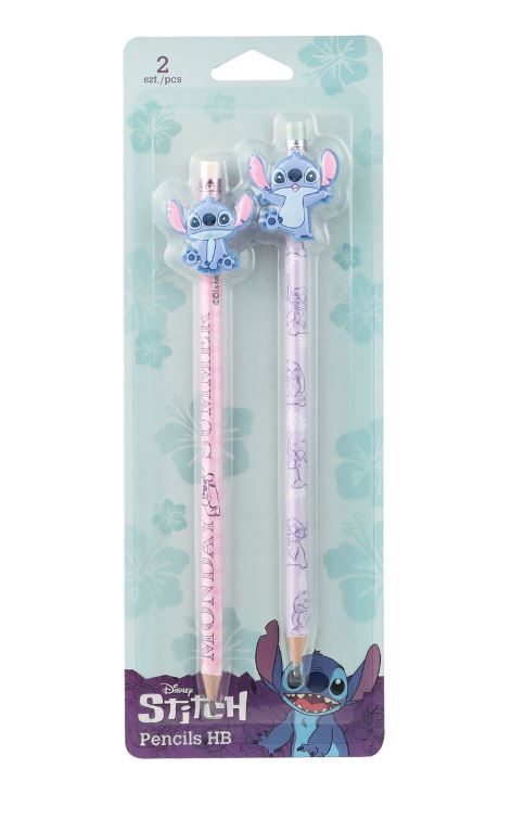 Grafitová tužka Colorino Stitch Pastel 3 HB kulatá s pryží - sada 2 ks