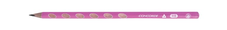 Grafitová tužka CONCORDE ErgoTouch HB trojhranná 1 ks - růžová, pro praváky