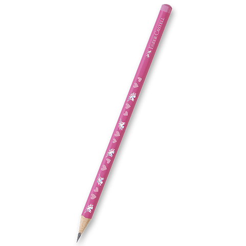 Obrázek produktu: Grafitová tužka Faber-Castell trojhranná HB - Unicorn - růžová