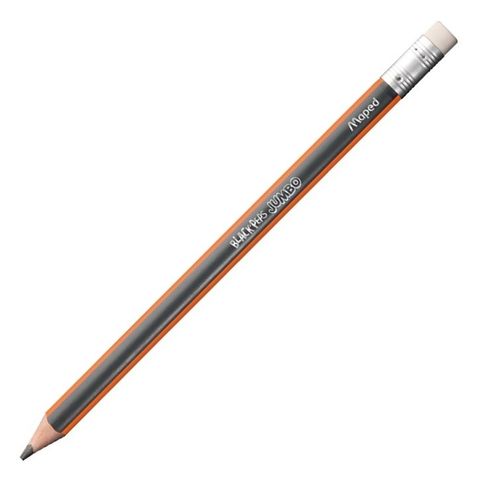 Obrázek produktu: Grafitová tužka MAPED Black´Peps Jumbo HB s pryží - 1 ks