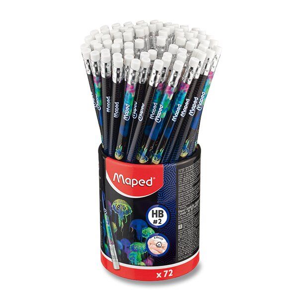 Grafitová tužka MAPED Deepsea Paradise HB s pryží, 1 ks - mix motivů