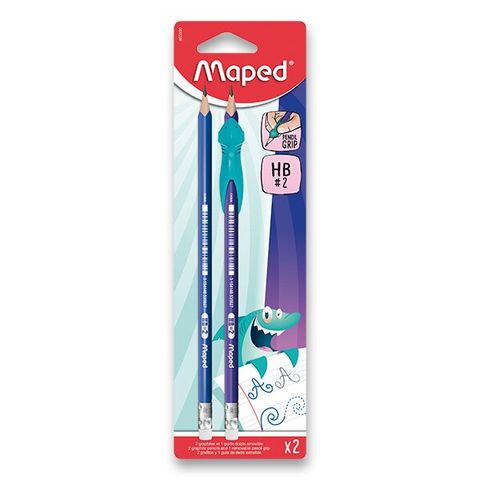 Obrázek produktu: Grafitová tužka MAPED Kidy Learn Finger Guide HB s pryží - 2 ks
