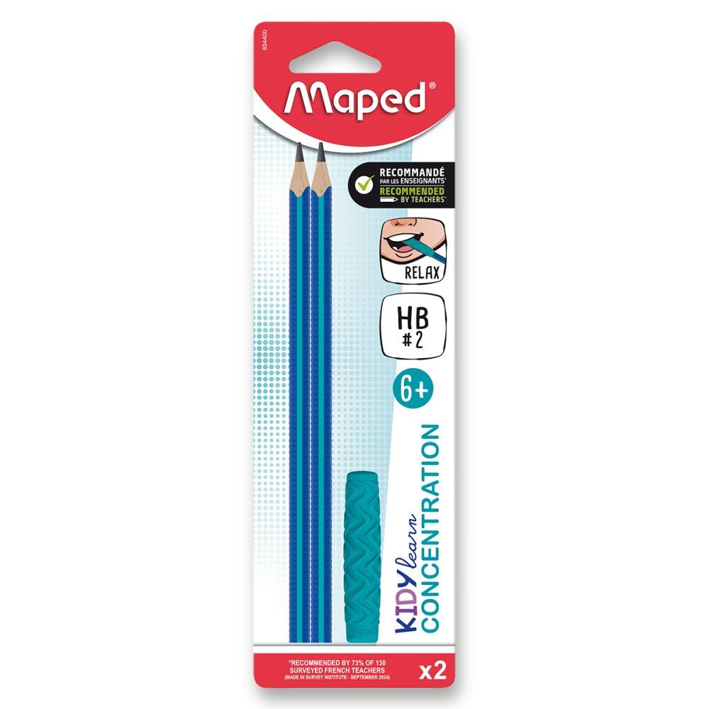 Grafitová tužka MAPED Kidy Learn HB 2 ks + kousací koncovka