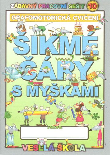 Grafomotorická cvičení - Šikmé čáry s myškami
