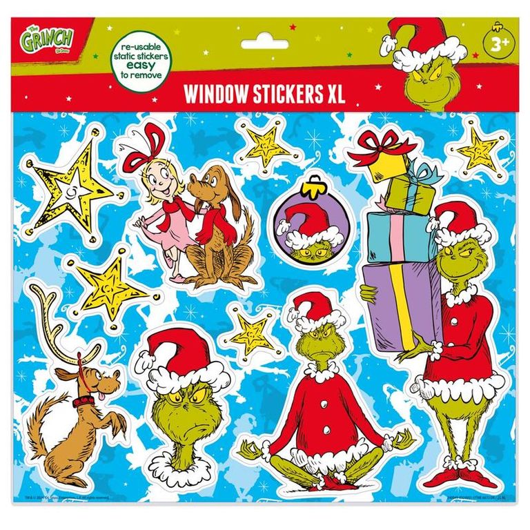 Grinch Nálepky na okno XL