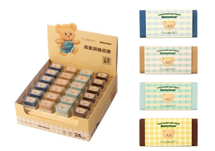 Guma mazací DELI BUTTERBEAR - 1 ks, mix barev