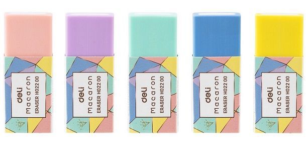 Guma mazací DELI MACARON - 1 ks, mix barev