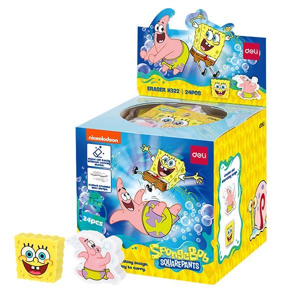 Guma mazací DELI SPONGEBOB - balení 2 ks