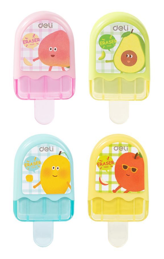 Guma mazací DELI zmrzlina - 1 ks, mix motivů