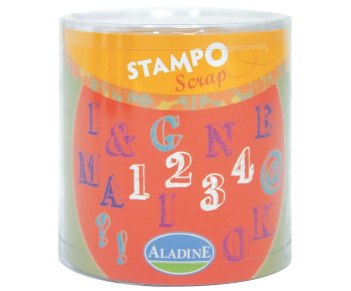 Razítka Aladine CREATIVE STAMPS 54 ks - Abeceda a číslice Aladine