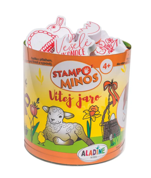 Aladine Dětská razítka Aladine Stampo Minos, 43 ks - Jaro a Velikonoce