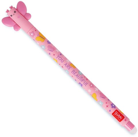 Obrázek produktu: Gumovací pero Legami 0,7 mm - Butterfly - růžová náplň