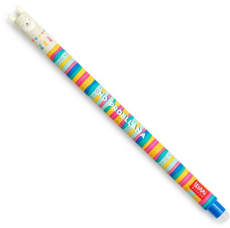 Gumovací pero Legami 0,7 mm - Llama - modrá náplň