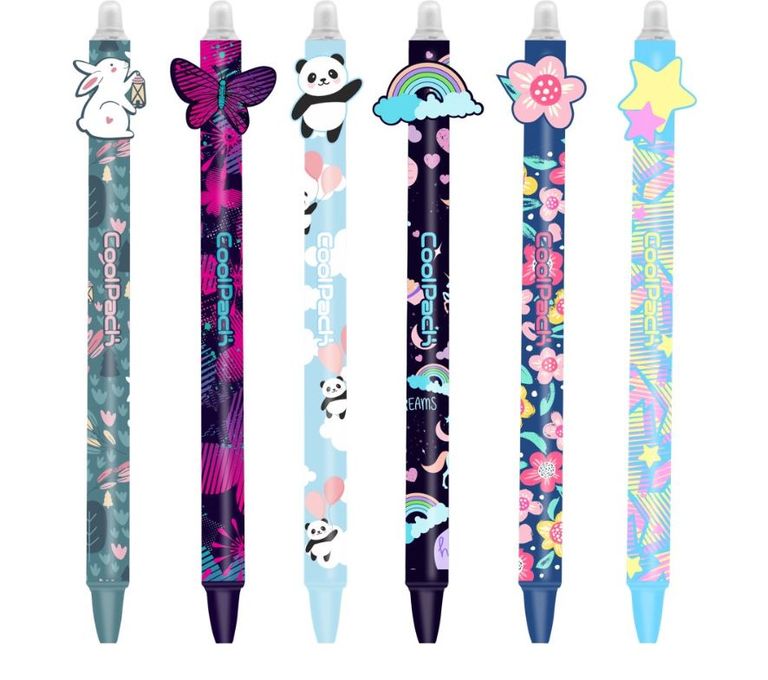 Gumovatelné pero Colorino - Cool Pack Girls, mix motivů