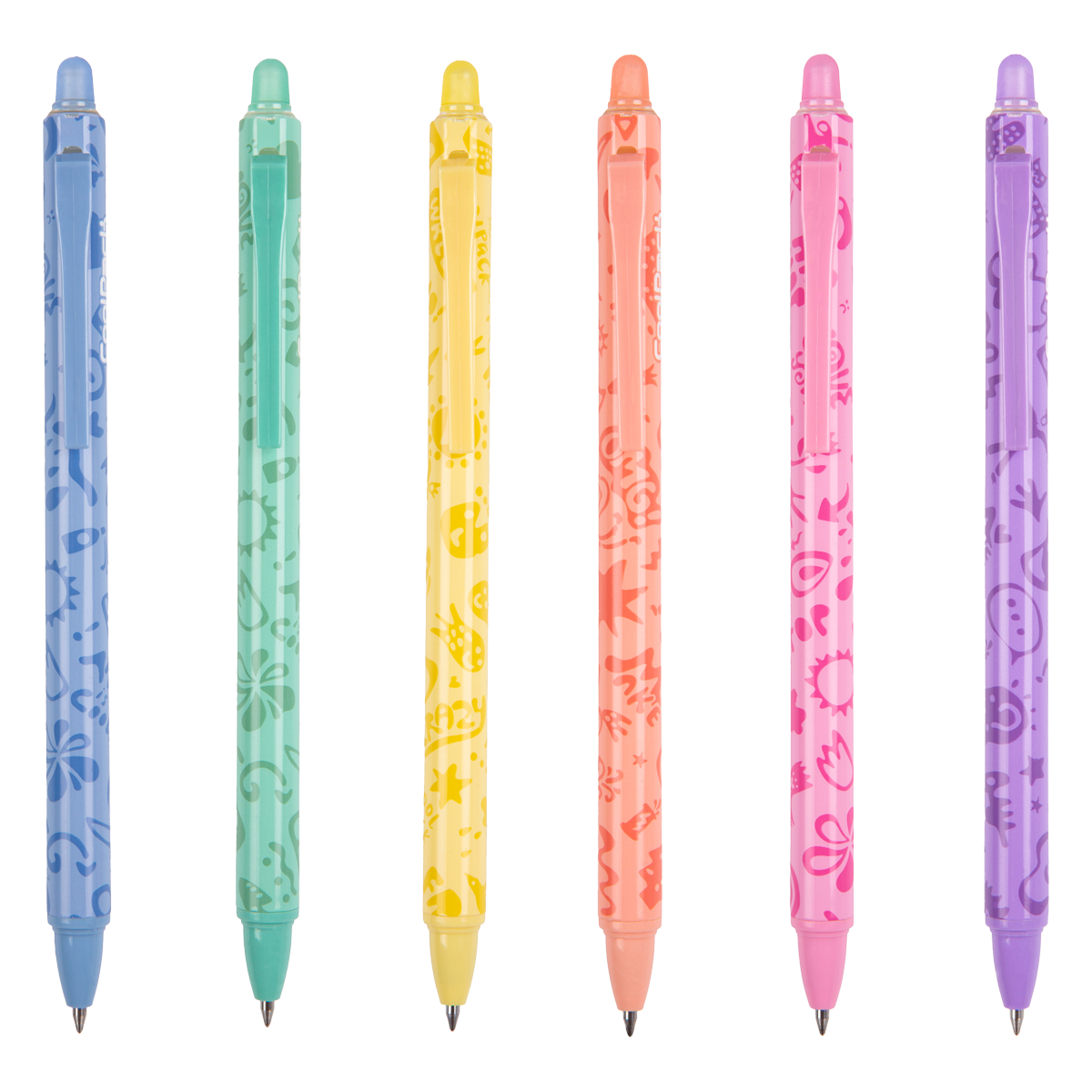 Gumovatelné pero Colorino - Cool Pack Pastel II, mix motivů