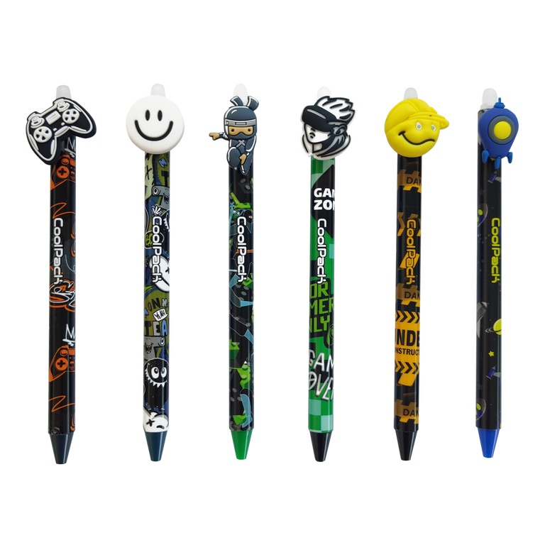 Gumovatelné pero Colorino - CoolPack Boys III, mix motivů