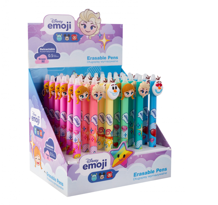 Gumovatelné pero Colorino - Emoji Ledové království, mix motivů