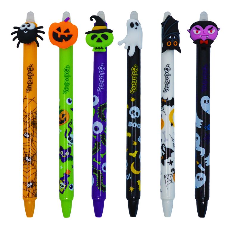 Gumovatelné pero Colorino - Halloween, mix motivů