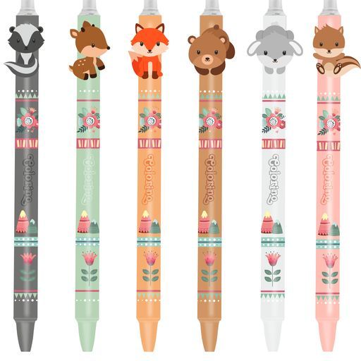 Levně Gumovatelné pero Colorino - Little Foxes, mix motivů