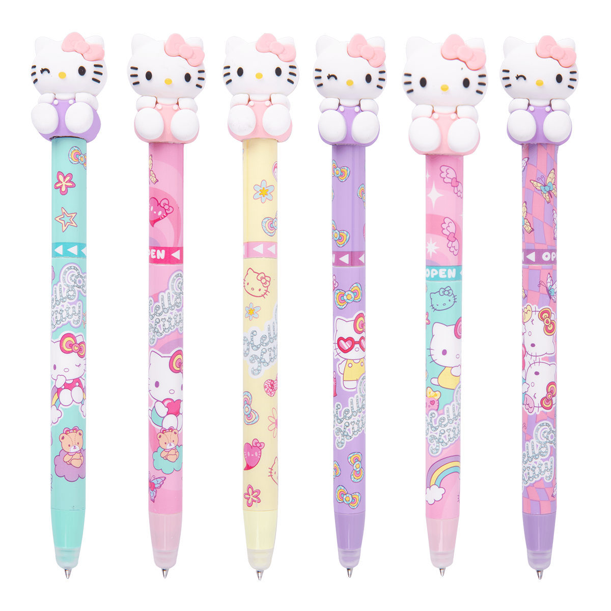 Gumovatelné pero Colorino twist - Hello Kitty, mix motivů