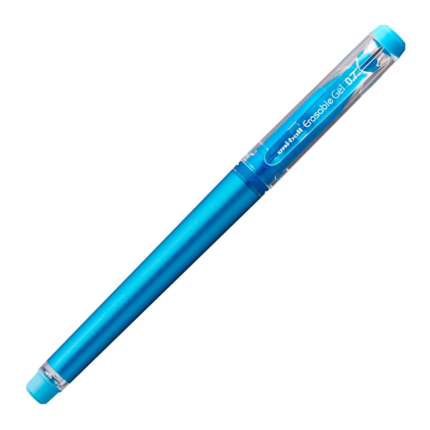 Gumovatelné pero s víčkem UNI 0,7 mm - nebesky modré